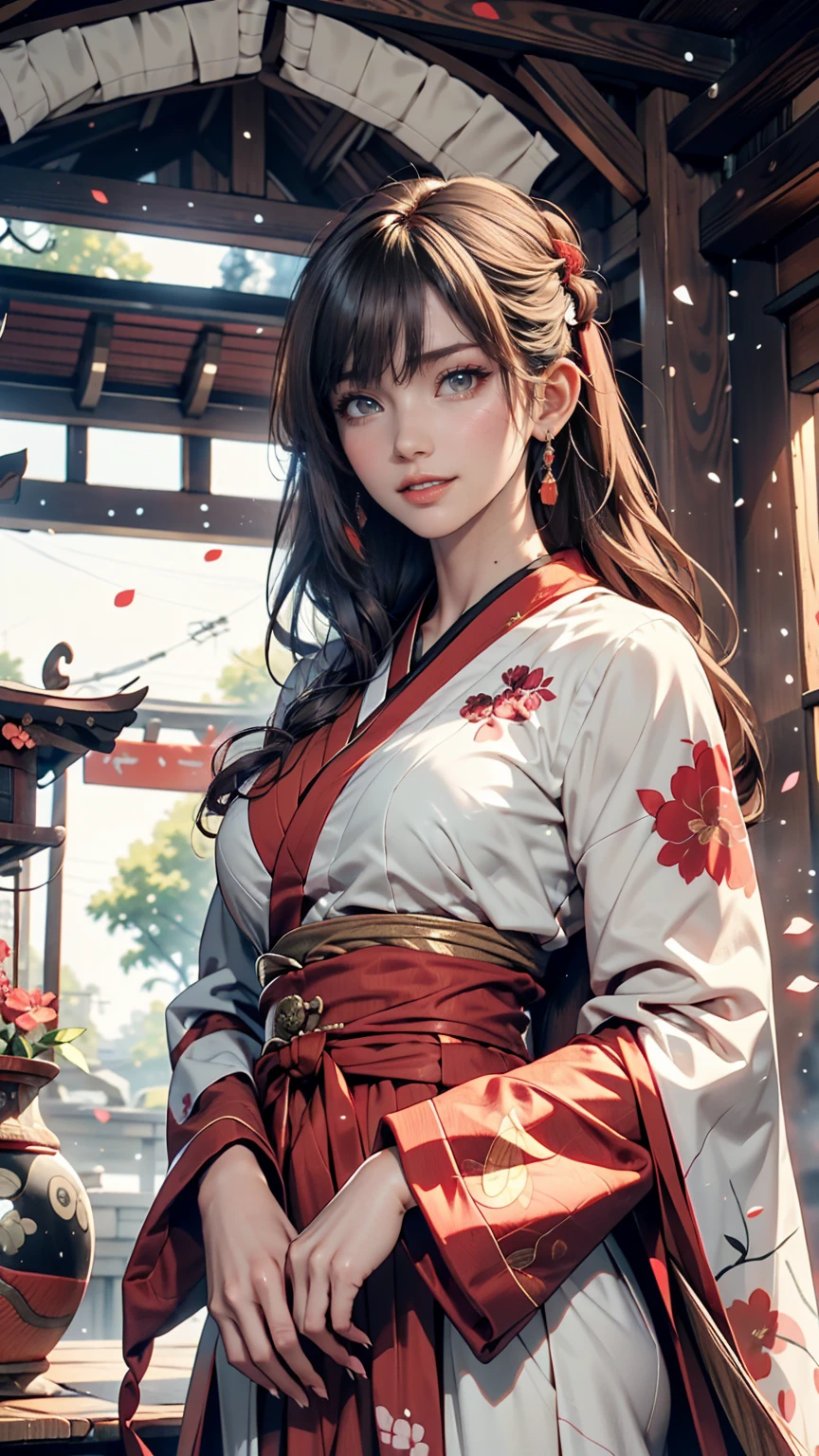 (1 person:1.2), alone, Hime Cut,Traditional clothing of Japan, Red eyes,cartoon style, Joe Fenton, Expressionless black and white photo, camp, Undeserved, Bite, envy, Gust (Lovecraft),Calm, A kind smile, Wayne Barlow,, in gochuumon wa usagi desu ka? style, nostalgic