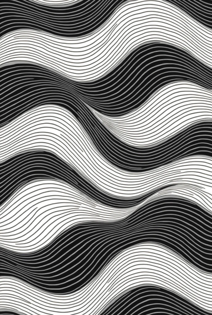 An abstract black and white wallpaper in the shape of waves
