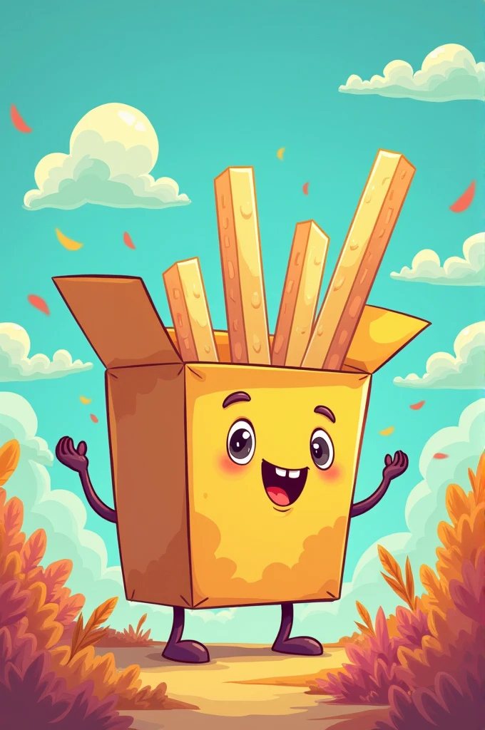 Could you make me a cartoon about a box with thin wax bars?