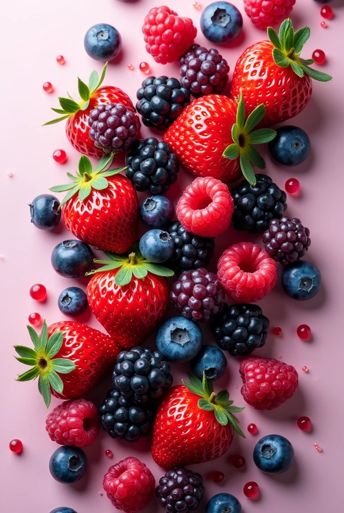 strawberries, Blackberries, Blueberry and Raspberry Scramble