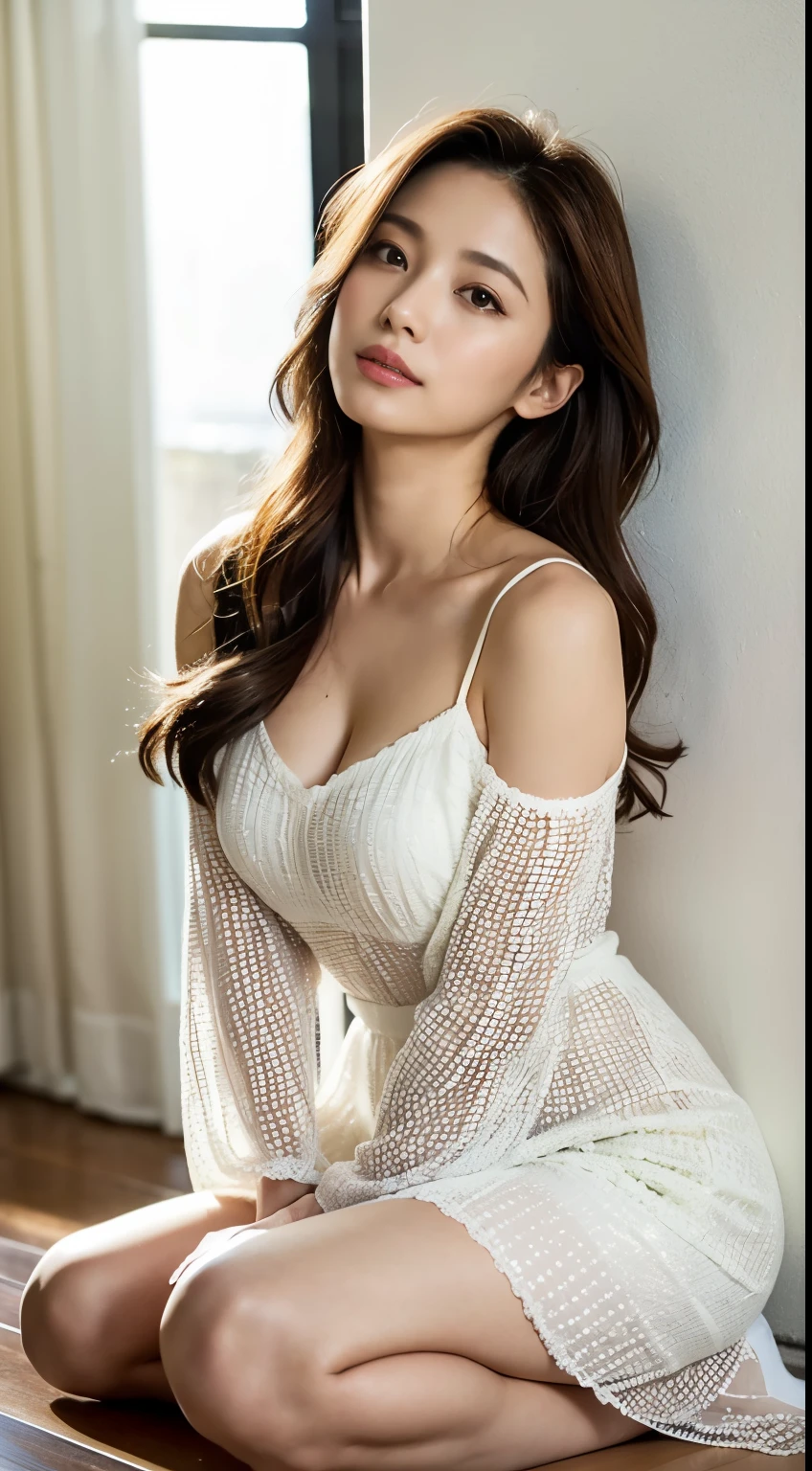 Cute Girl Clothes 4,Strapless Dress,jewelry, Fashionable Girl, Red lips, Mature Woman, compensate,((Hit the knee)),((((masterpiece, Highest quality, High resolution)))), Extremely detailed 8K, Beautiful girl with a voluptuous body, (Ultra HD, Super detailed, Very detailed, Very realistic, Ultra-realistic, Photo Real), (One girl:1.5), (Realistic black hair), (Striking a dynamic pose for the camera, A light smile, Part your lips, (Beautifully detailed face, Beautiful attention to detail), Long legs, Slim figure, Sweat, shine, (Sunbeam, sunlight), Long Hair, Curly Hair, Brown Hair, Air Van