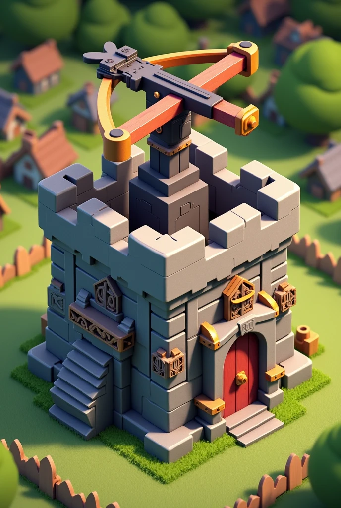Create a medieval themed Clash of Clans tow haul with a crossbow on top
