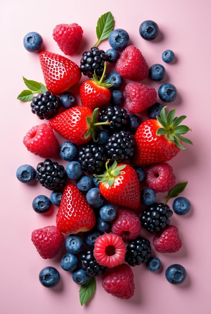 strawberries, Blackberries, Blueberry and Raspberry Scramble