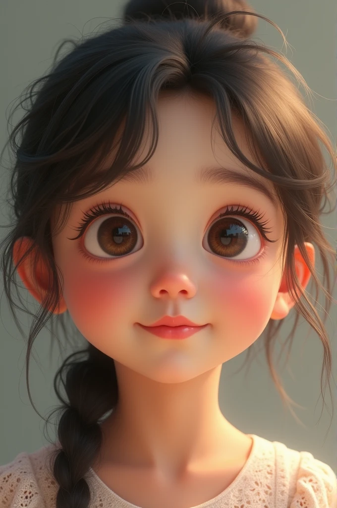 Face of a young girl