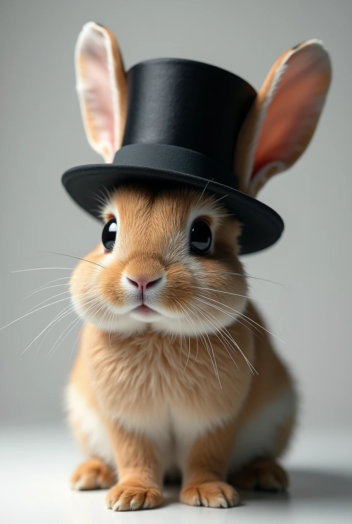 Rabbit with black hat