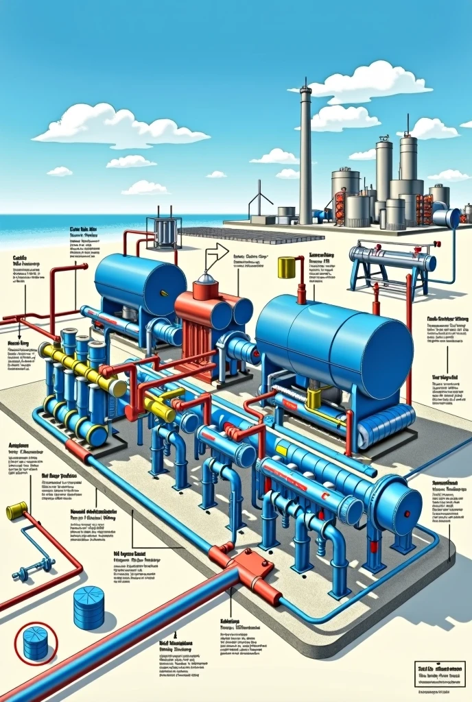 Typical diagram of a liquefaction claude cycle