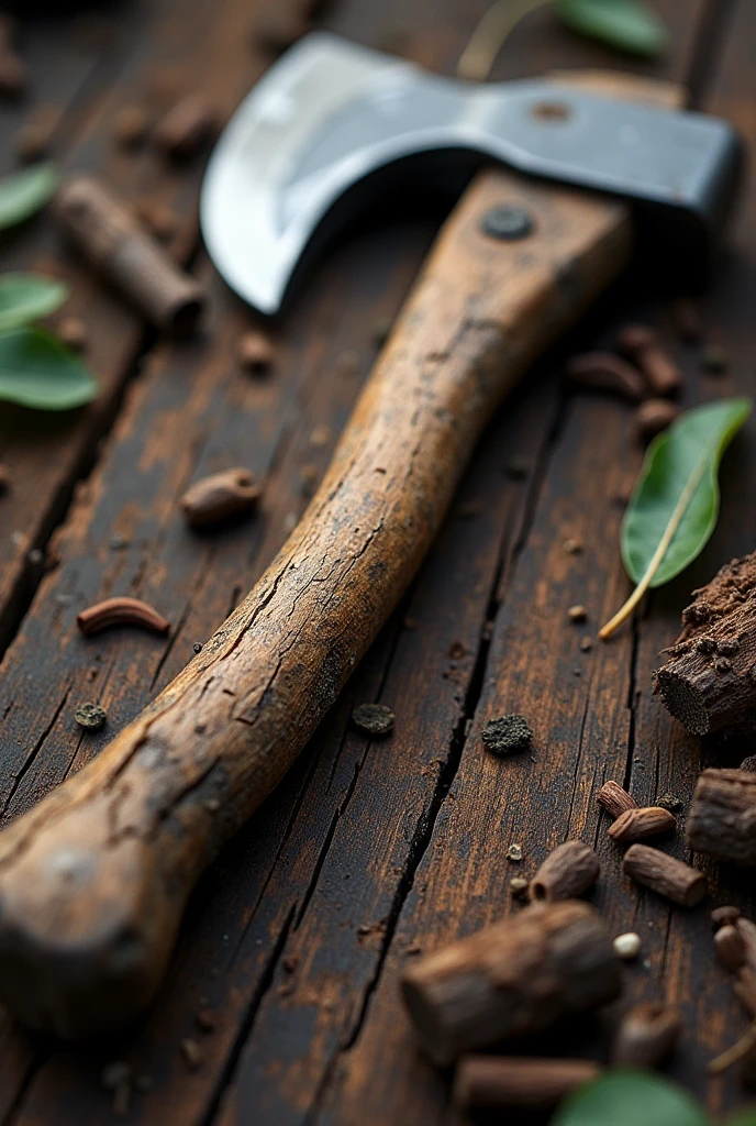 create a horizontal background with an axe
