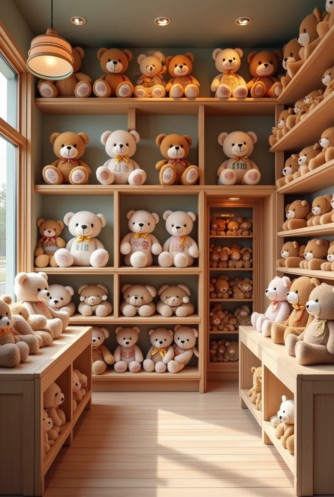 Teddy bear store with a variety of designs