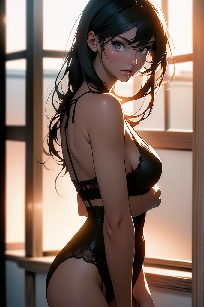 From the back,backward,Lean forward,(Thin),(Large Breasts),(Random pose:1.5),(Feel free to hairstyle),(Highest image quality,(8K), Surreal, best quality, high quality, HD, High quality textures, High Detail, Beautiful and detailed, fine, Extremely detailed CG, Detailed texture, True facial reproduction, masterpiece, Presence)