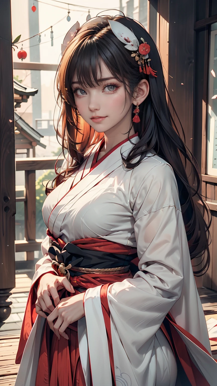 (1 person:1.2), alone, Hime Cut,Traditional clothing of Japan, Red eyes,cartoon style, Joe Fenton, Expressionless black and white photo, camp, Undeserved, Bite, envy, Gust (Lovecraft),Calm, A kind smile, Wayne Barlow,, in gochuumon wa usagi desu ka? style, nostalgic
