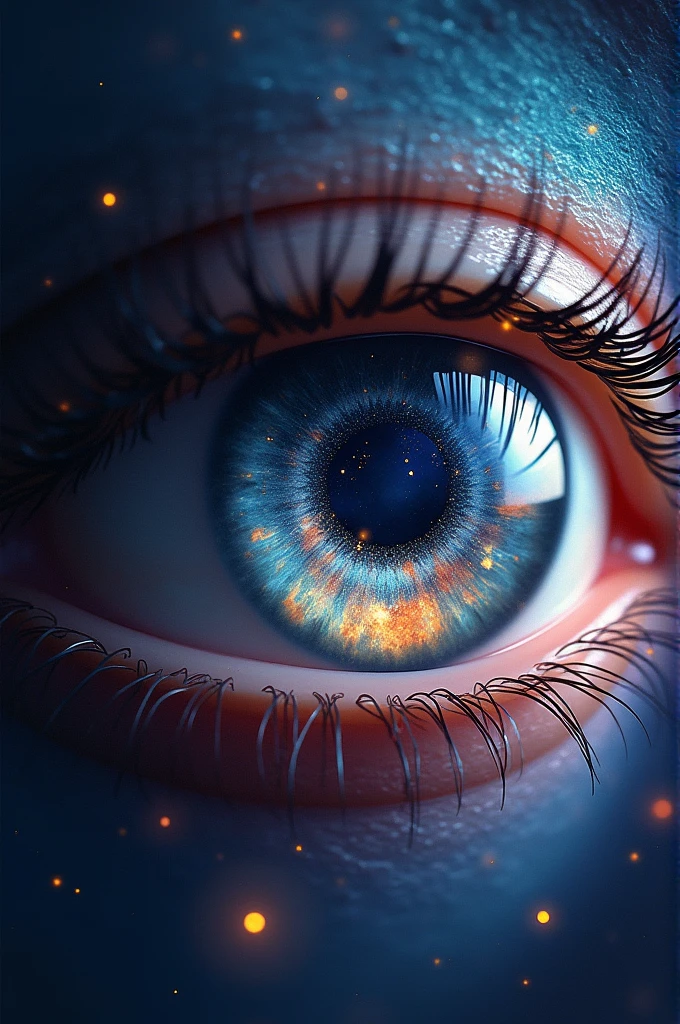 Eye with galaxy inside