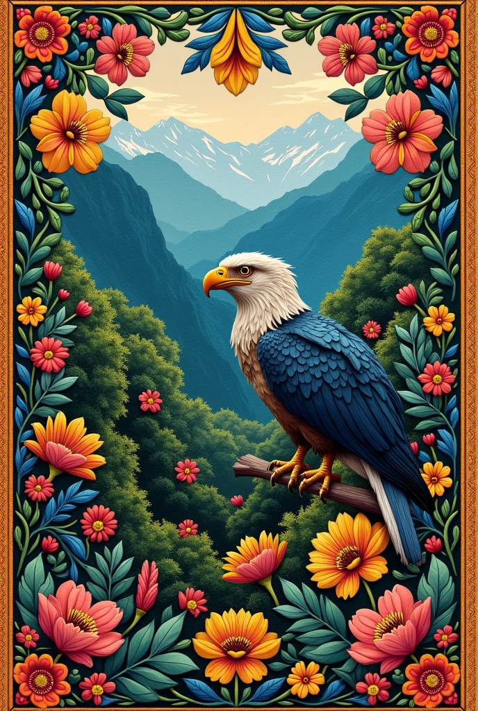EMBROIDERY PATTERN ABOUT COLOMBIA