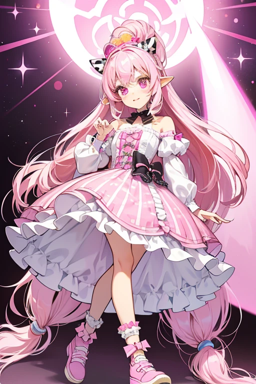 Zadie is a light purple doll with white/pink crimped hair, zabra tail and ears.
 Her top is pink with a zebra design and her skirt is white with a black/pink zebra design.
She wears pink shoes and has an orange headpiece. SPARKLE; GLITTER
