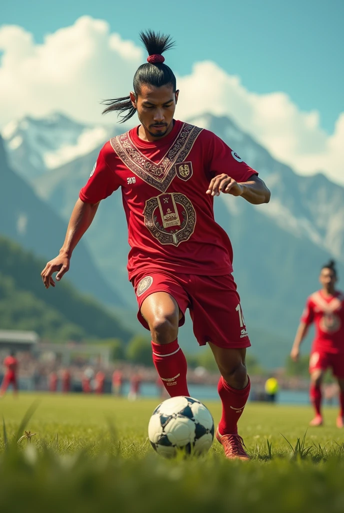 Inca Tupac Amaru Playing Soccer with the Peru T-shirt 