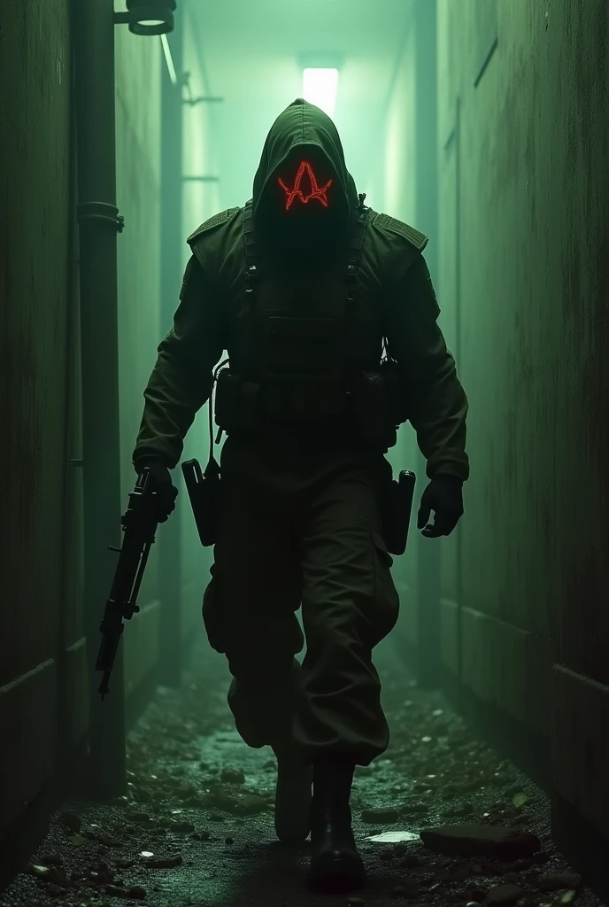 Make a pitch for a PS1 horror game, The theme is army.