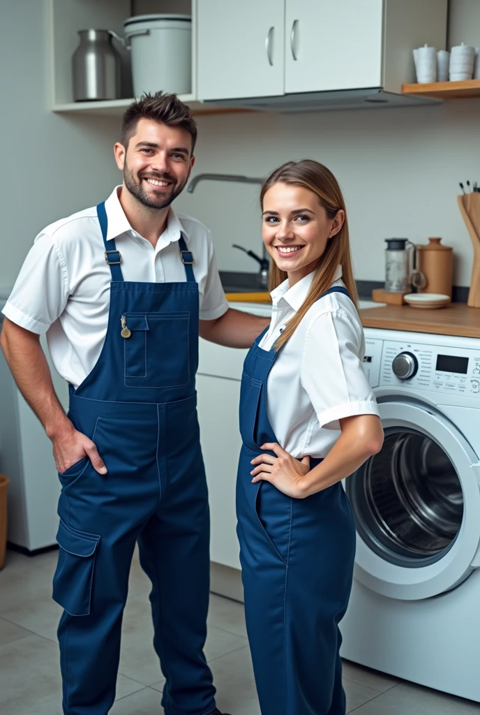 Advertisement for a washing machine installation and maintenance company