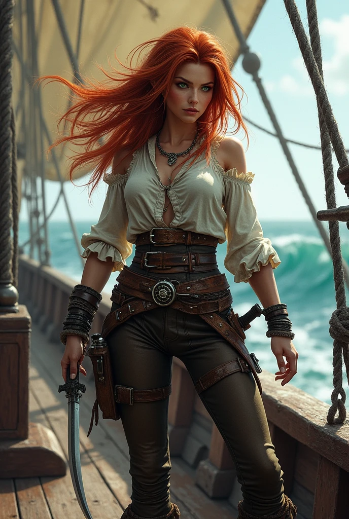 Dwarf Elf Pirate Woman