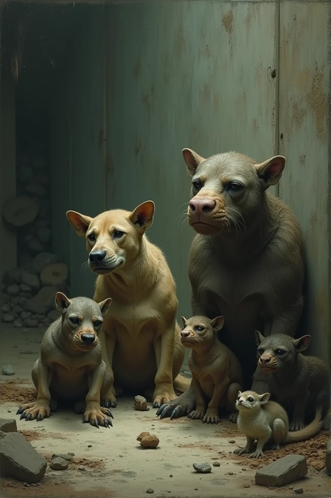 sad and resigned animals