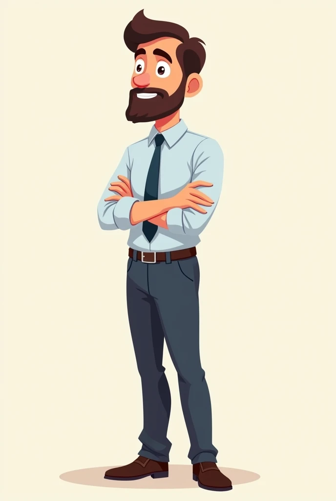 Cartoon drawing of a male psychologist, just him standing 