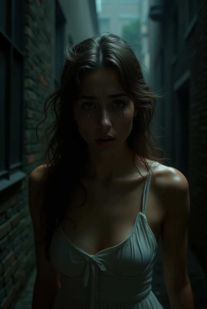 High resolution, A woman in distress
