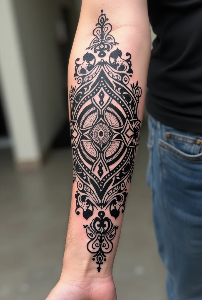 Tattoo blackwork ornamental antebrazo