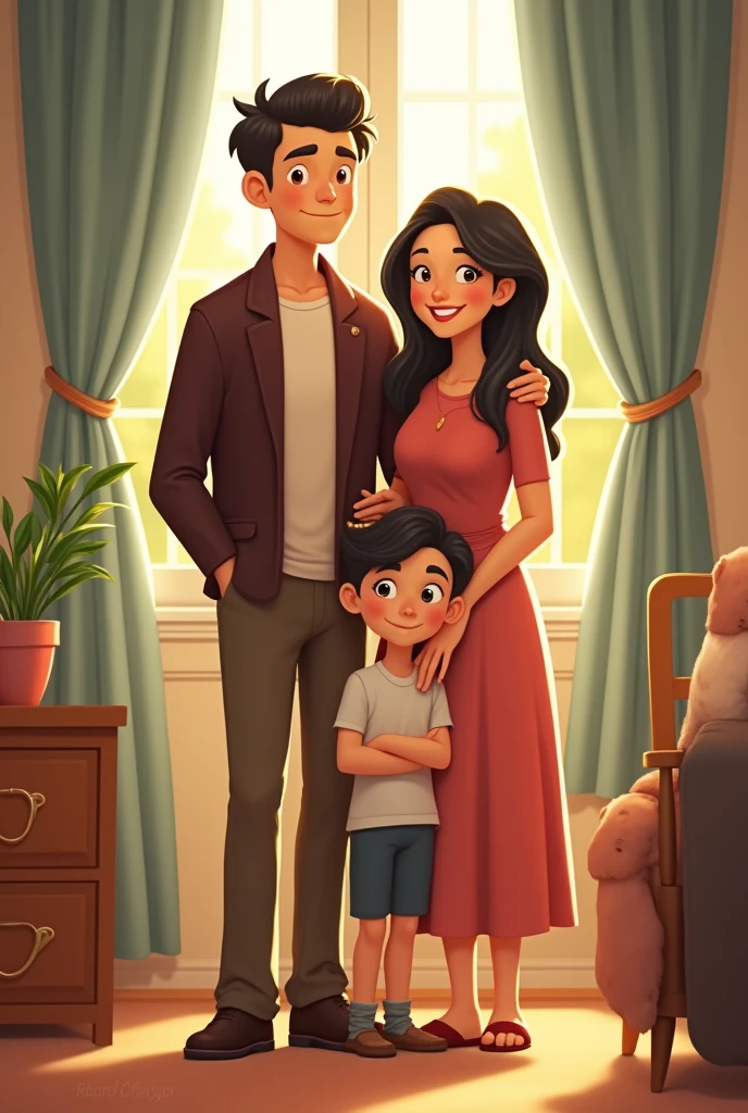 Father, mother, brother, and sister