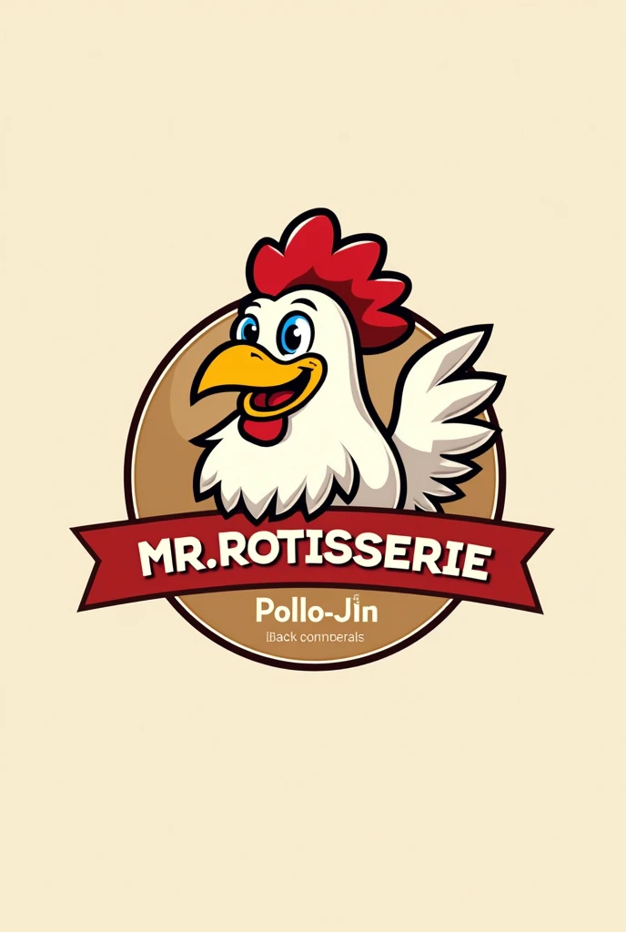 Logo for Mr. Rotisserie. Pollo-jon, that is eye-catching and easy for customers to remember , as well as unique and original, without using so many colors and having a cowboy hat
