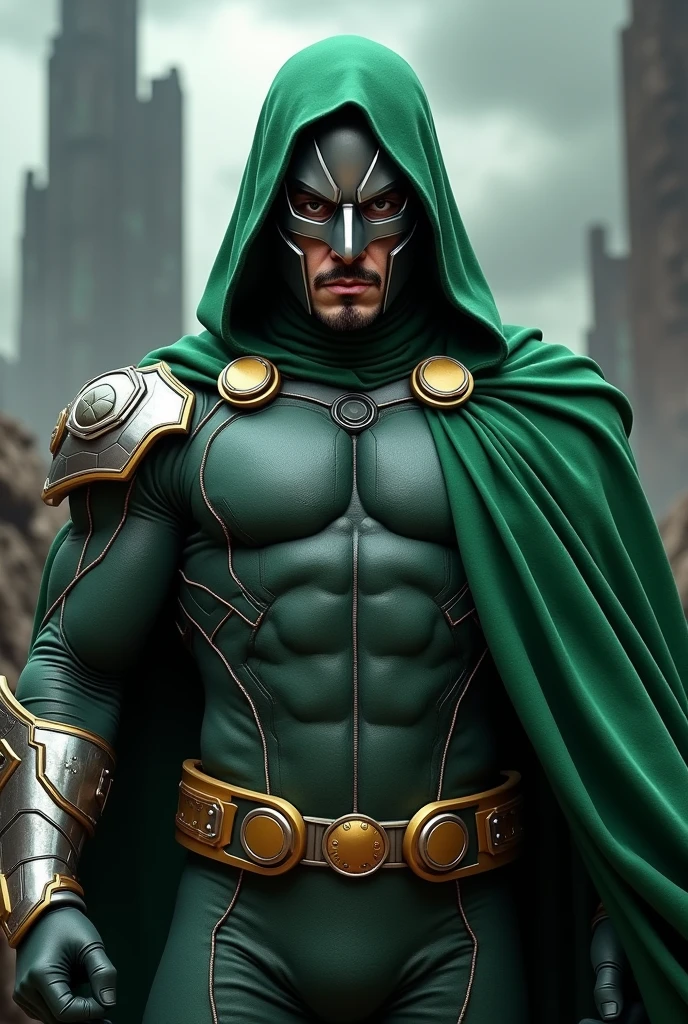Robert Downey Jr in doctor doom outfit