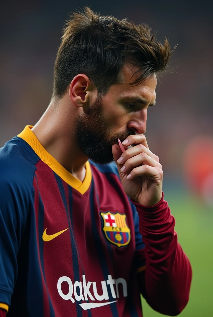 Messi kissing a penis