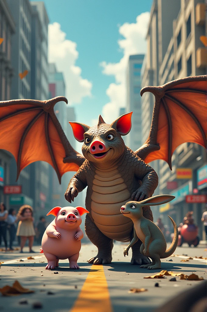 Pig dragon rabbit caught in Caracas Venezuela