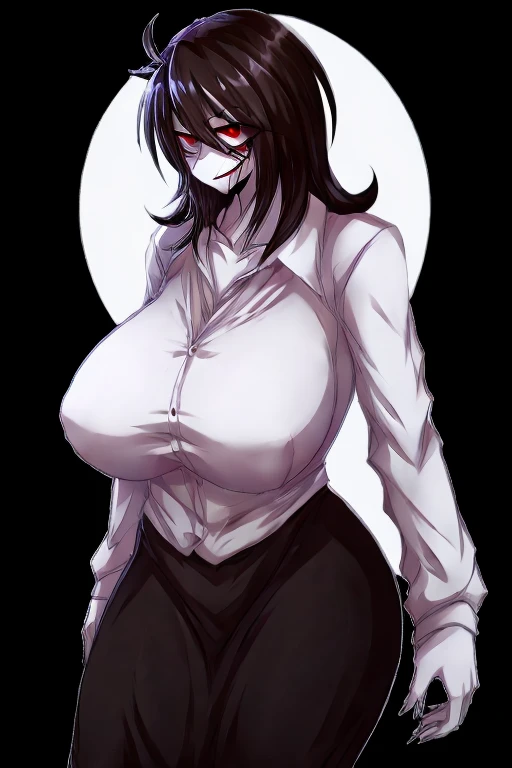 Mommy Jeff the killer very pretty and beautiful with very big and huge breasts