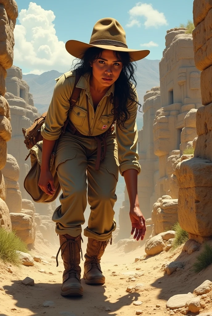 a female archaeologist from the USA in the 1902s