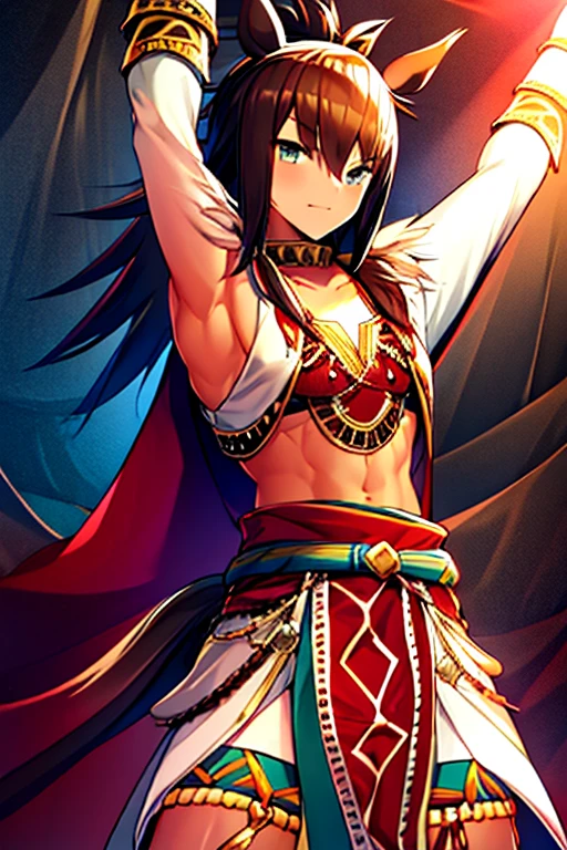 young aztec male warrior in aztec robes
