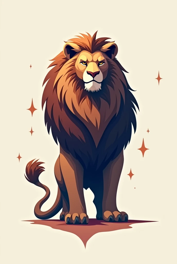 2d animated animal logo representing leadership for a logo