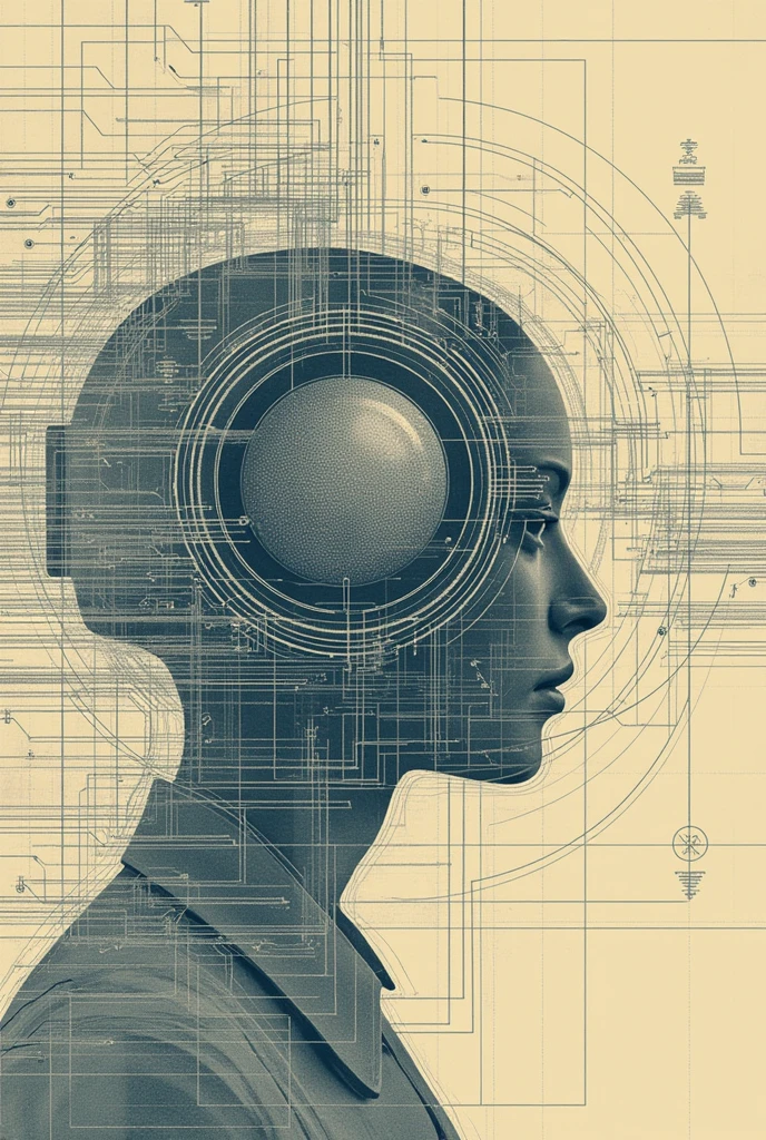 Illustration of frequency-hopping technology, abstract representation of secure communication waves, digital signals in motion, war-era blueprint style, inspired by WWII innovation.