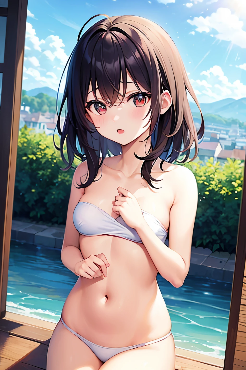 ((Highest quality)), ((masterpiece)),(detailed),One person,Anime Style、cute、、naked