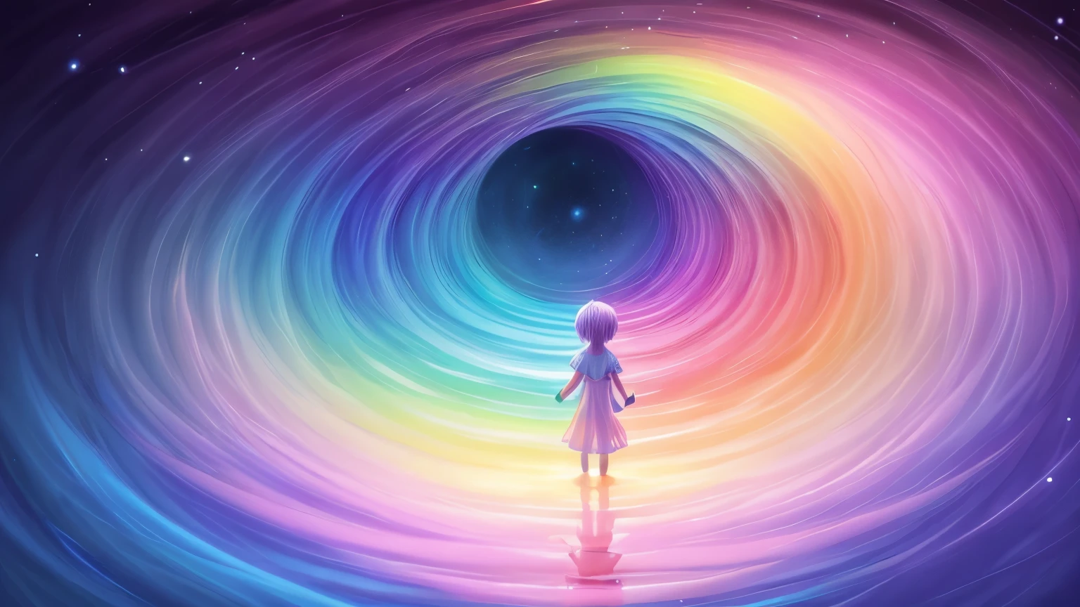 Image of a magical place, magic, fantasy, light colors, bright, colorful, wonderful, children's book illustration style, anime art.