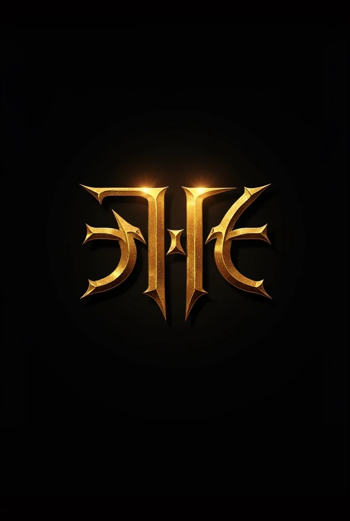 logo type with gold letters and black background, inspired by Marajoara features, Written "Electronics Empire"
