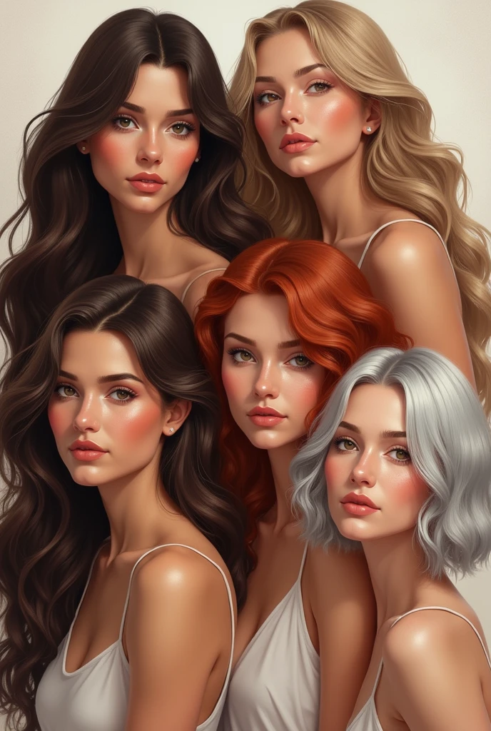 👩🏻👩🏻🦱👩🏻🦰👱🏻♀️👩🏻🦳