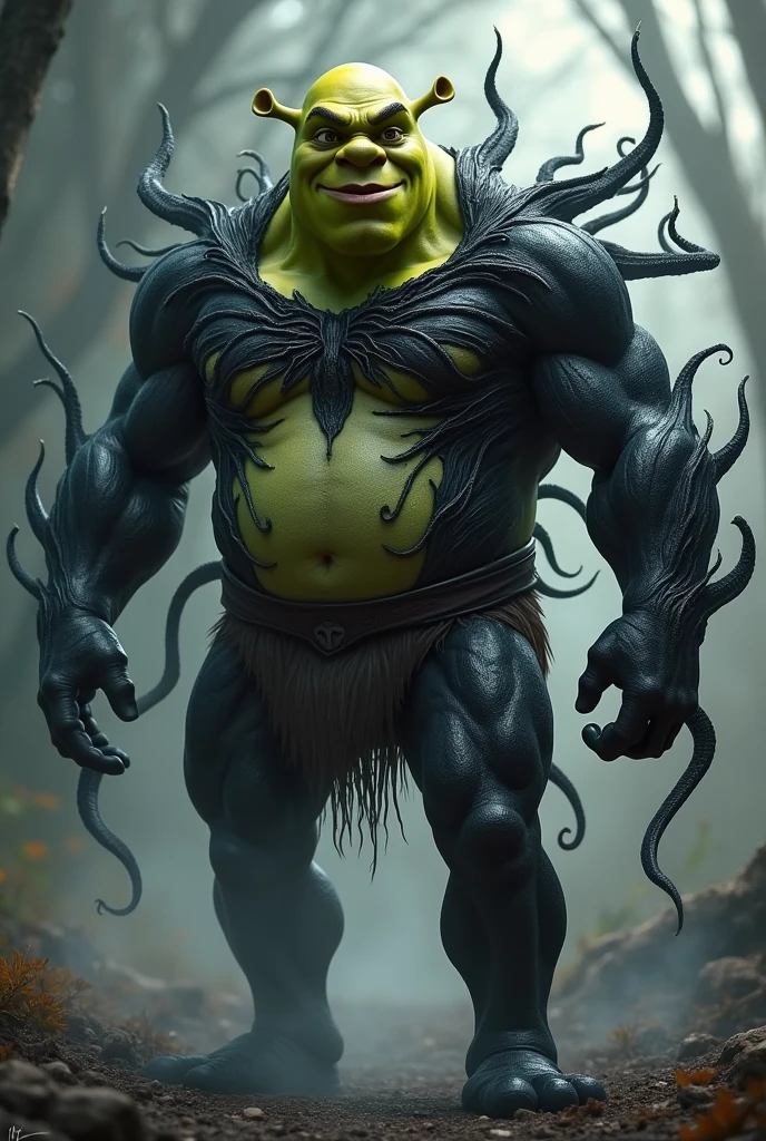 Sherek com roupa do Venom