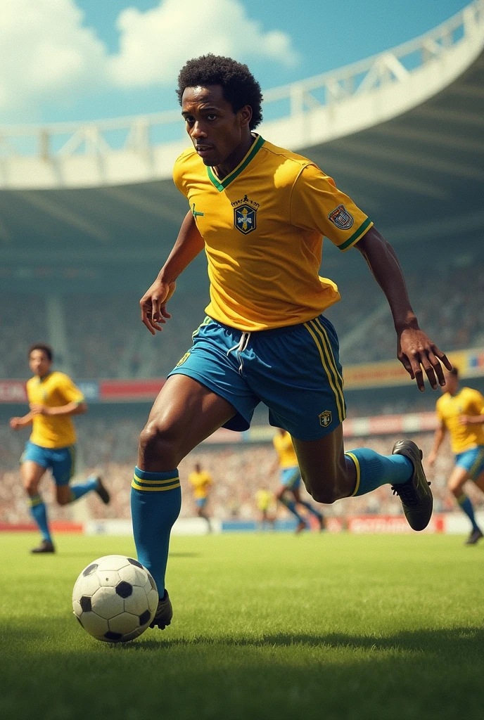 Pelé playing football 