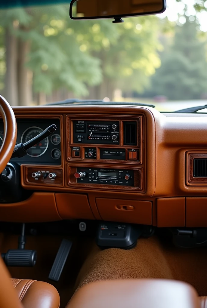 Complete wooden dashboard from the 1992 GMC Cheyenne truck