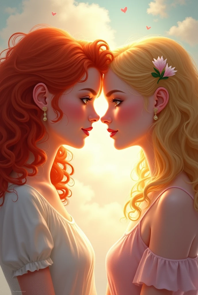 👩🏻‍🦰👱🏻‍♀️