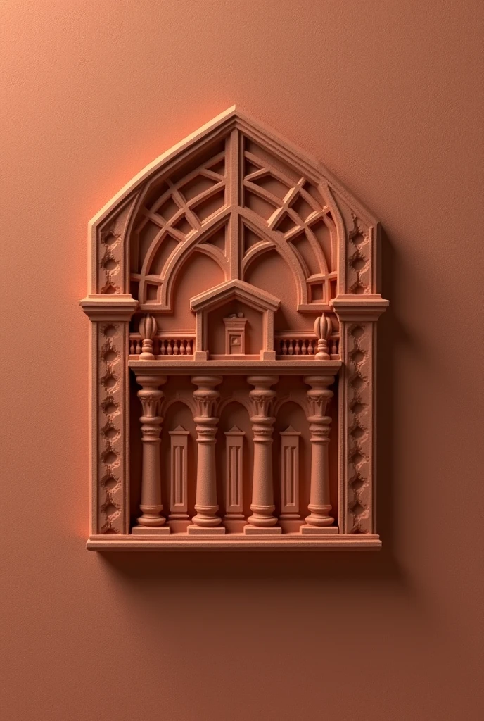 Create a logo for a laser cutting company with its name:  LasserCraft Studio in architectural terracotta tones
