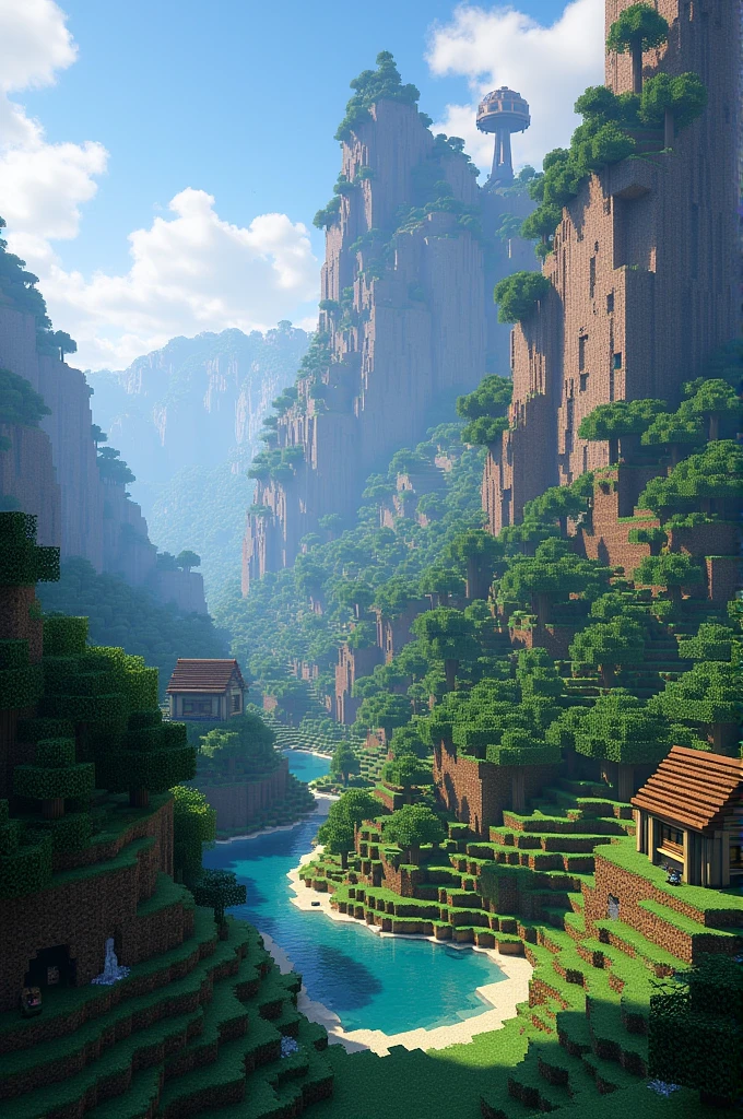 Realistic minecraft landscape 