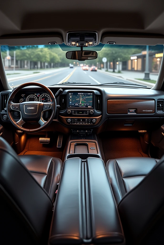 Modern interior of a 1992 GMC Cheyenne truck