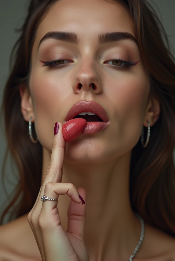 Create an image of a woman sucking a penis