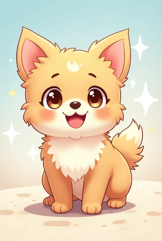 dog　cute　Anime Style　happy