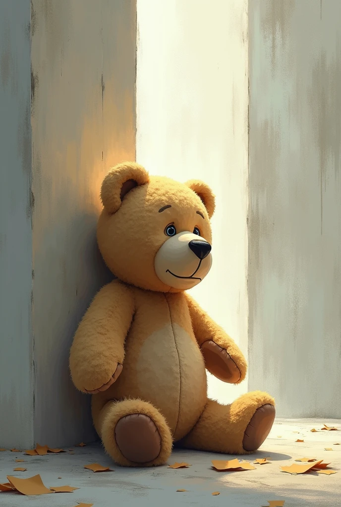 Teddy bear with a barrier, representing obstacles or barriers