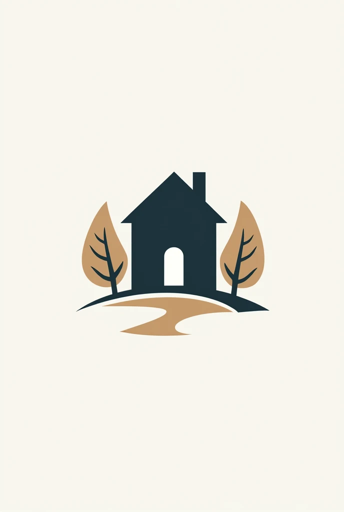 A logo for my real estate page called "Residential Projects" I need a silhouette like a house to be seen, something that helps me identify that my company is selling houses and real estate. The name is "Residential Projects" make it look elegant, I like this one with a more defined color